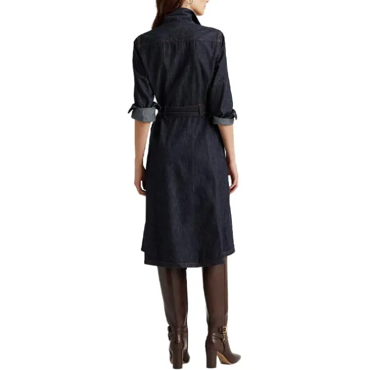 Polo Ralph Lauren Long-Sleeved Dresses Women's Blue-4