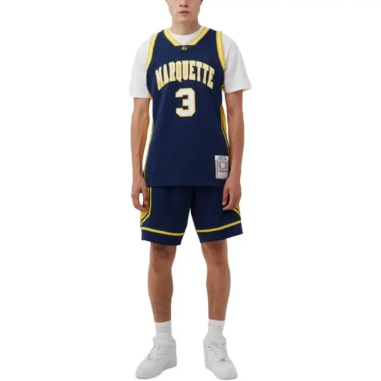 Mitchell Ness 2002/03 Hardwood Classics Dwyane Wade Marquette Golden Eagles Swingman Jersey-2