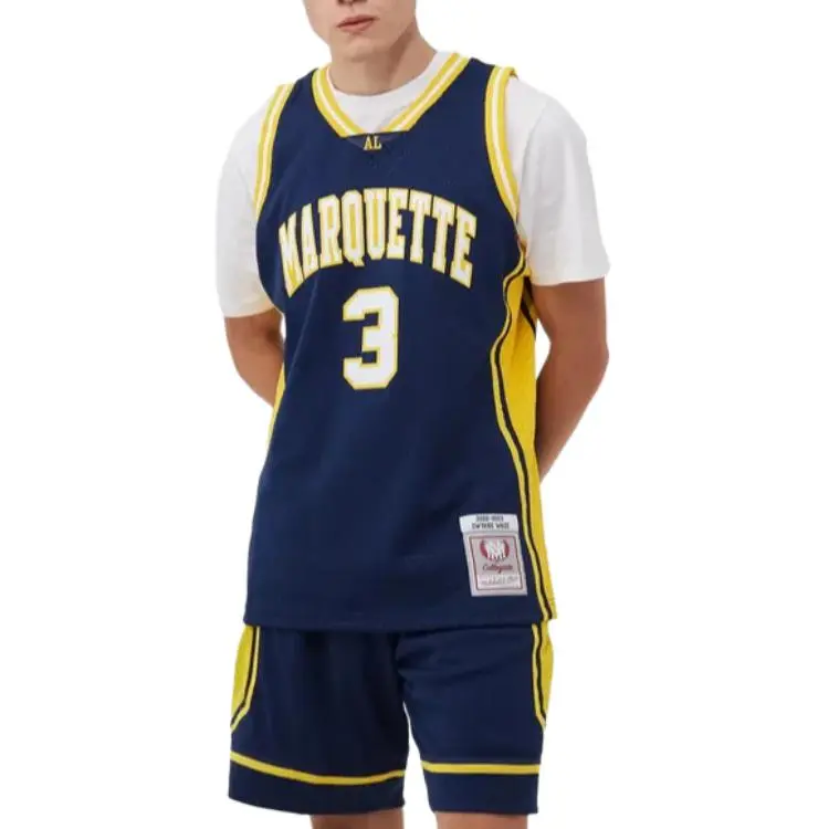 Mitchell Ness 2002/03 Hardwood Classics Dwyane Wade Marquette Golden Eagles Swingman Jersey-3