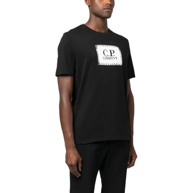 C.P.Company Logo Label Crewneck T Shirt-3