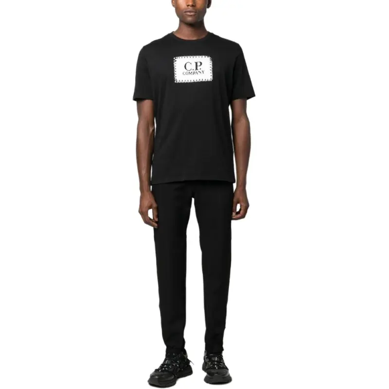 C.P.Company Logo Label Crewneck T Shirt-2