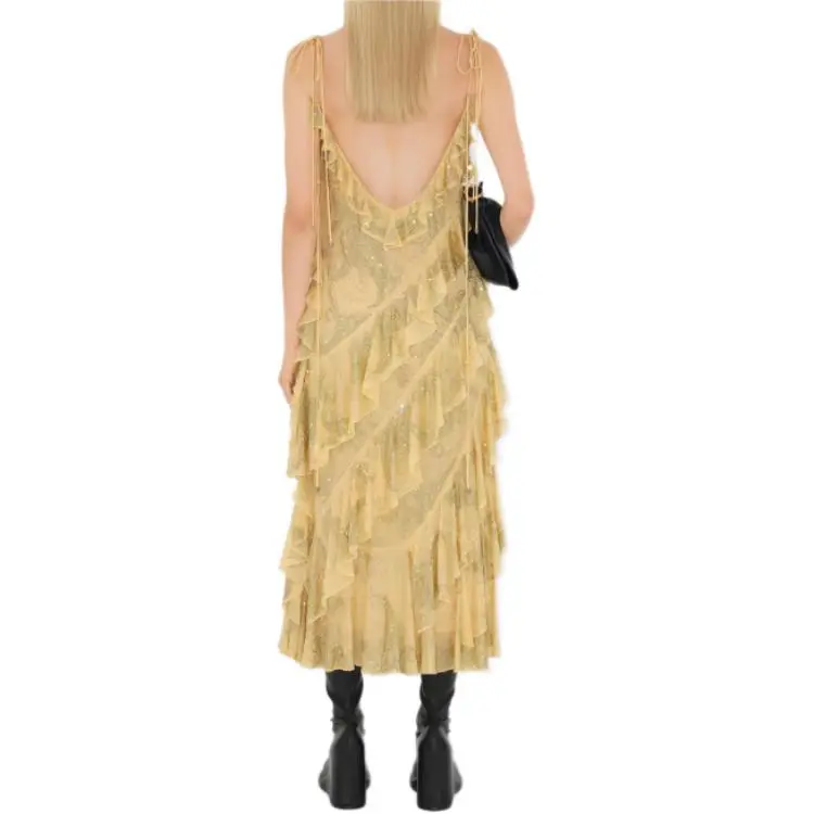Burberry Sleeveless Dress Women's Sandstone-Colored-3