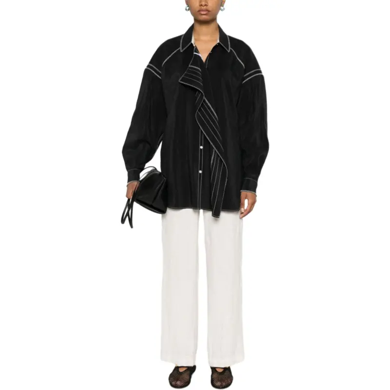 Lemaire Embroidered Asymmetric Shirt-1