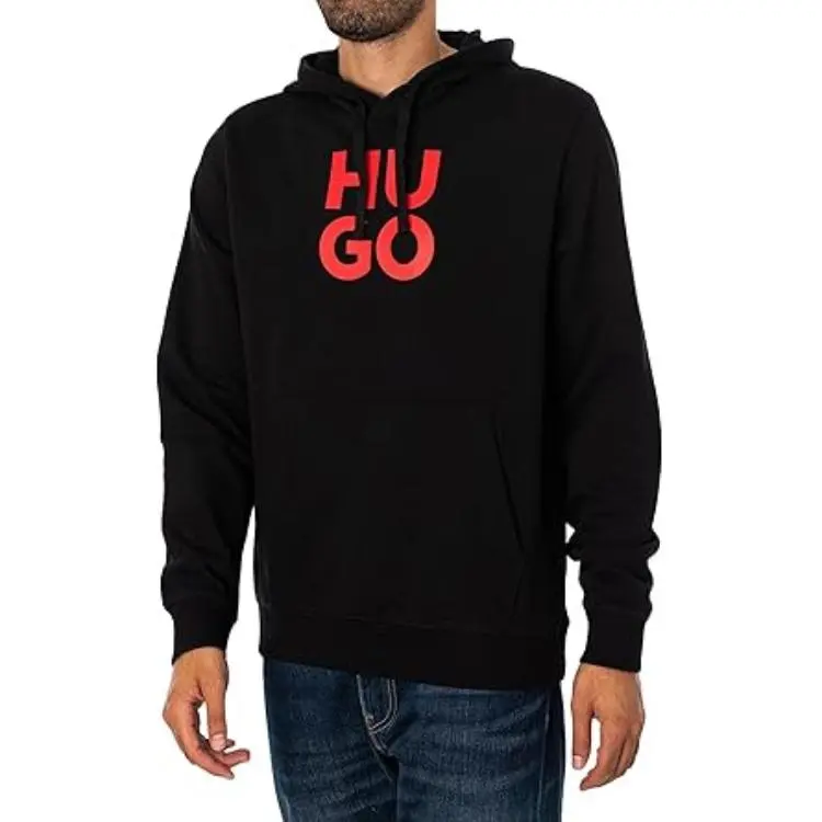 HUGO BOSS Logo-Printed Drawstring Hoodie-1