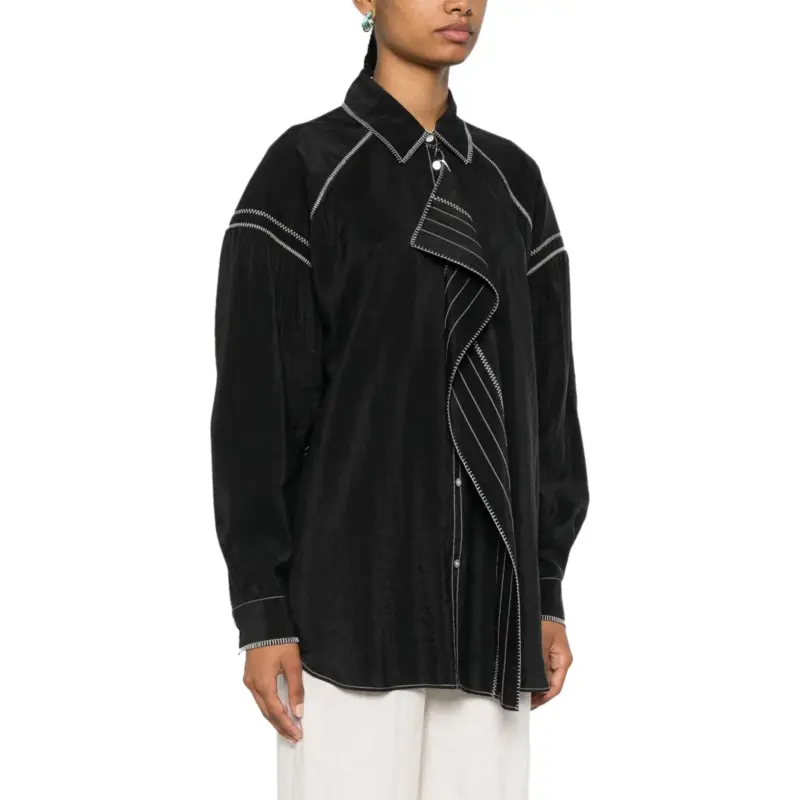 Lemaire Embroidered Asymmetric Shirt-2