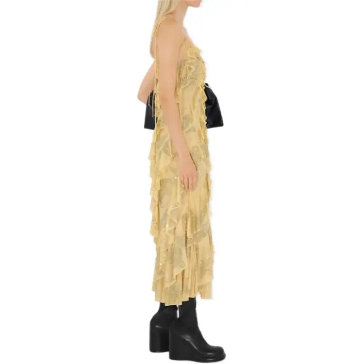 Burberry Sleeveless Dress Women's Sandstone-Colored-2