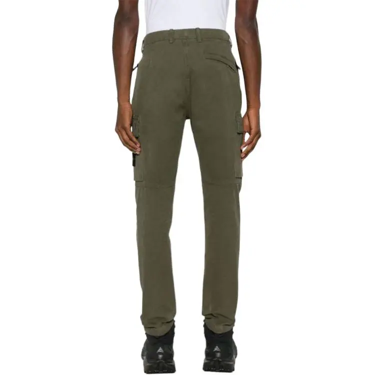 STONE ISLAND Logo Patch Tapered Trousers-3