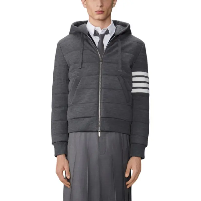 THOM BROWNE Striped Hooded Jacket-2