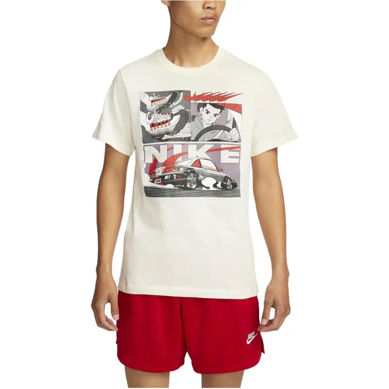 Nike T Shirts Men Ivory White-2