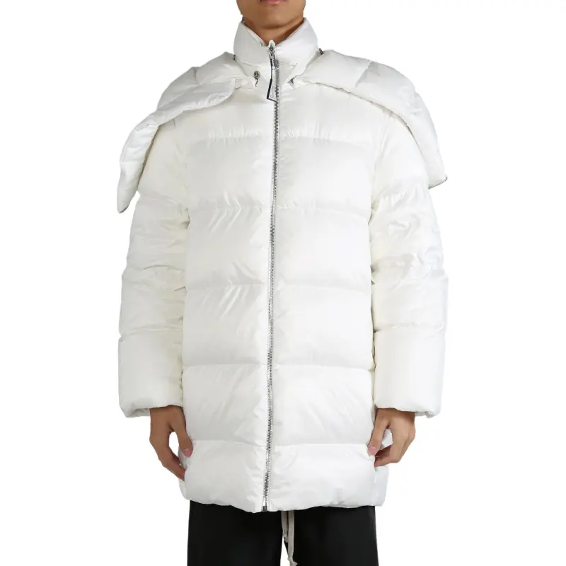 Moncler X RICK OWENS Woven Hooded Cyclopic Coat 'Milk'-1