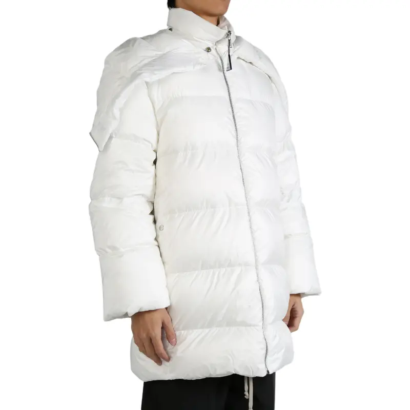 Moncler X RICK OWENS Woven Hooded Cyclopic Coat 'Milk'-3