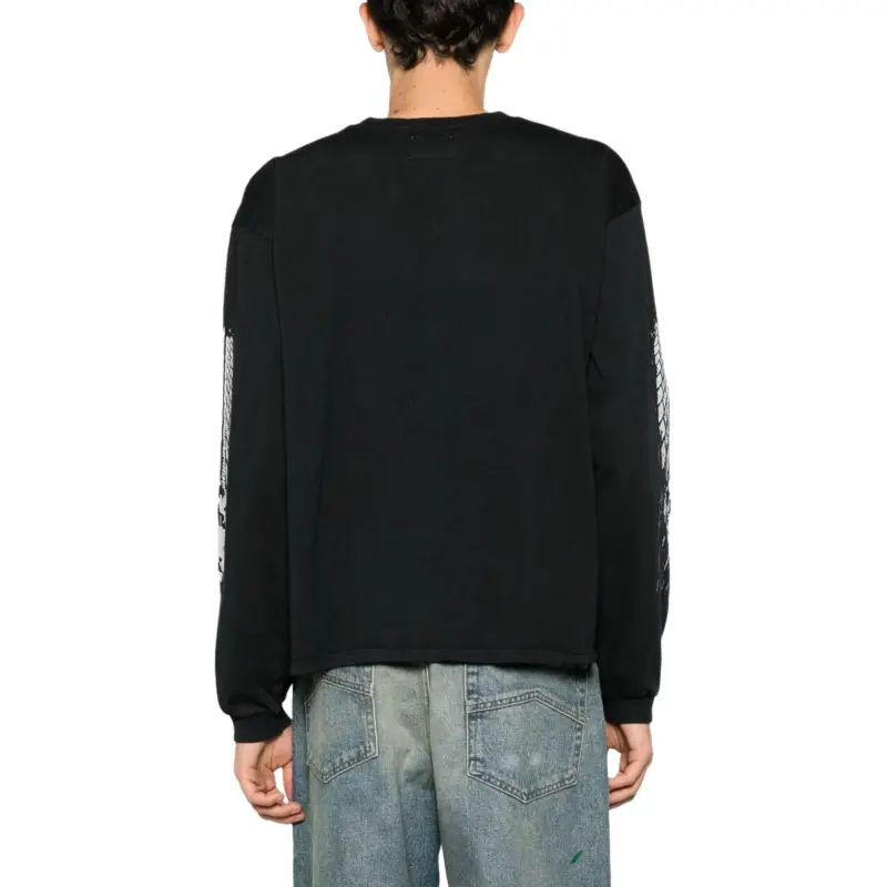 RHUDE Logo print Cotton T shirt-4