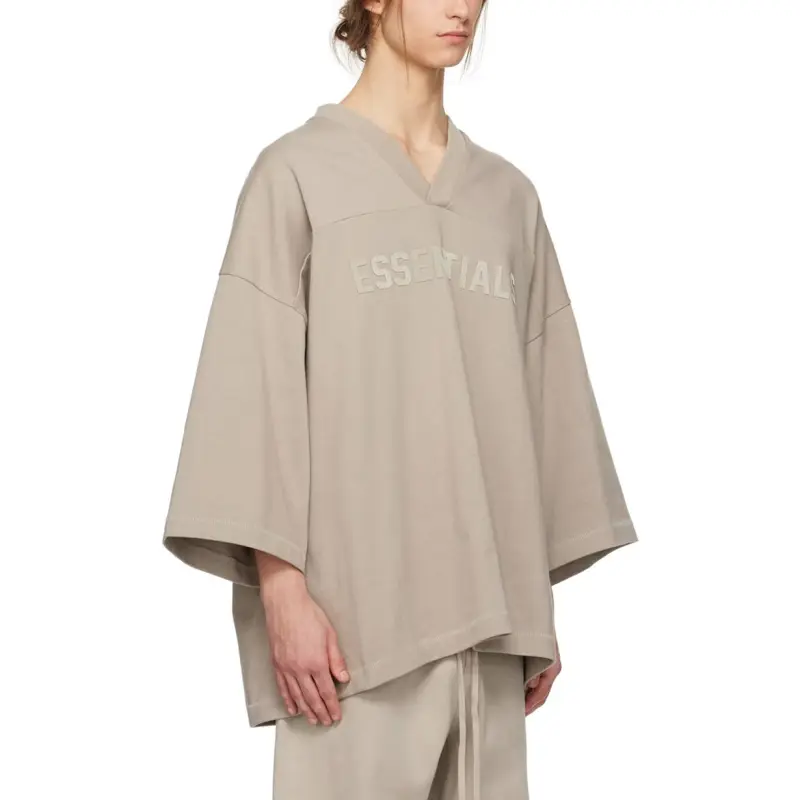 Fear Of God Essentials Logo embossed T shirt-3