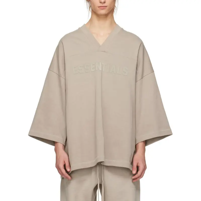 Fear Of God Essentials Logo embossed T shirt-2