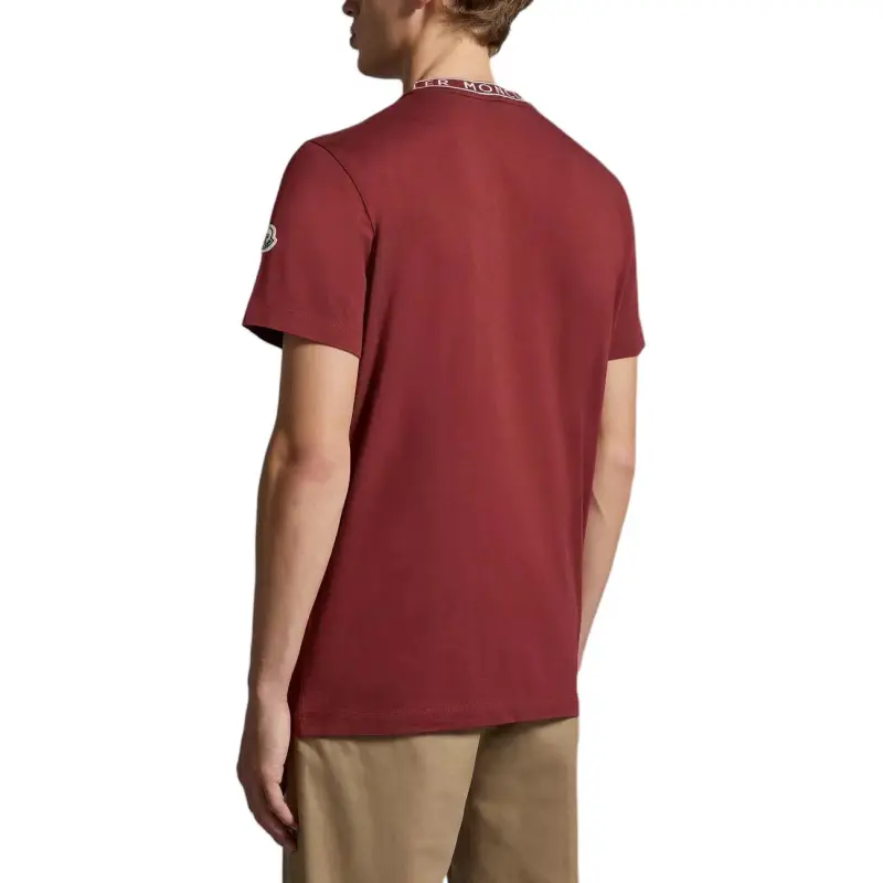 Moncler Logo T Shirt T Shirt Men's Red-4