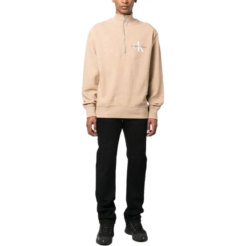 Calvin Klein Monologo Waffle High neck Sweatshirt-1