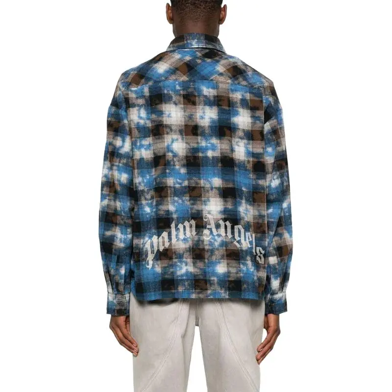 PALM ANGELS Checked Long Sleeved Shirt-4