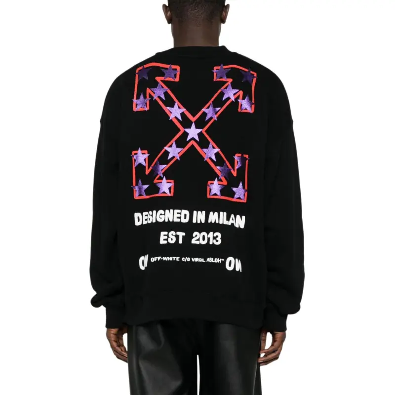 OFF WHITE Logo Printed Crewneck Sweatshirt-4