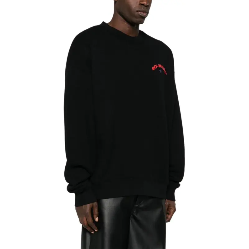 OFF WHITE Logo Printed Crewneck Sweatshirt-3