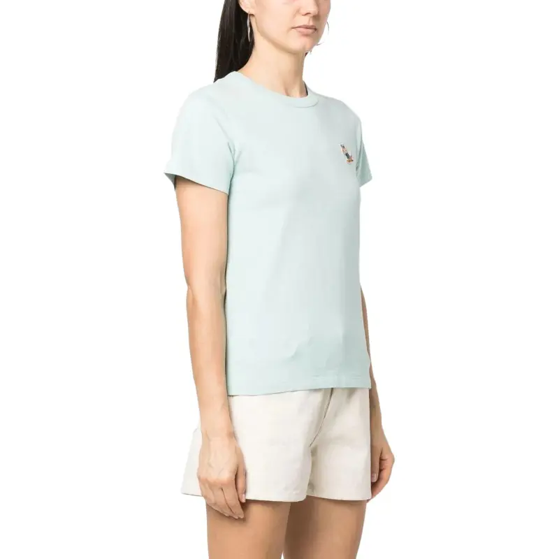 Maison Kitsune T Shirts Women's Pink/Blue-3