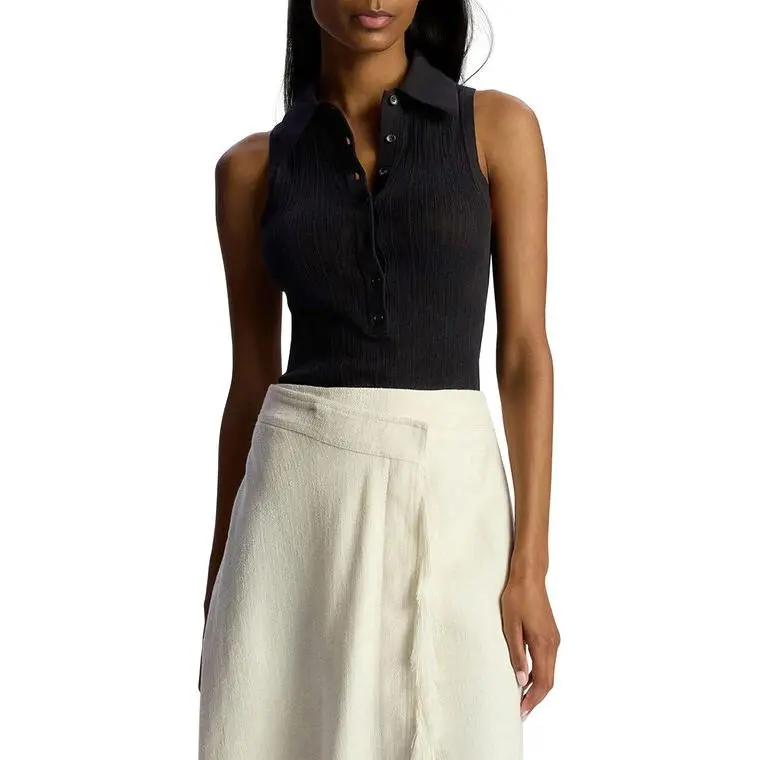 A.L.C. Polo Shirt Women's Black-3