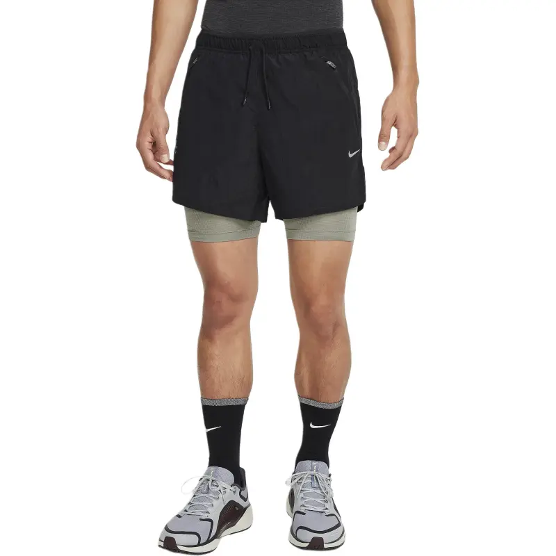 Nike Dri FIT Water Repellent 2 in 1 Running Shorts Casual Shorts Men's Black-2