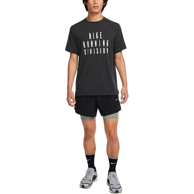 Nike Dri FIT Water Repellent 2 in 1 Running Shorts Casual Shorts Men's Black-1