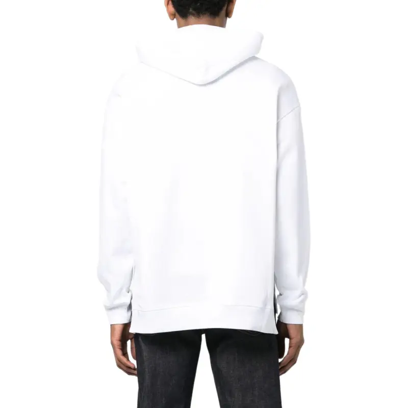MOSCHINO Smile Logo print Cotton Hoodie-4