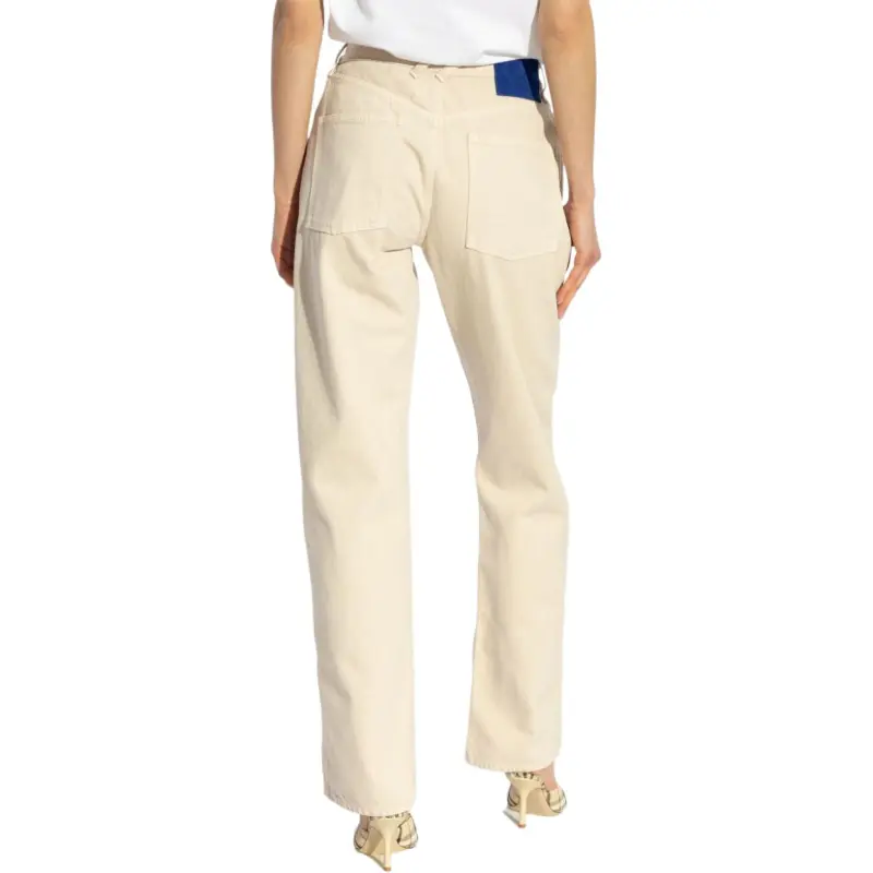 Burberry Logo Patch Straight Leg Trousers-3