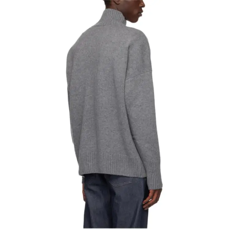 Maison Kitsune Sweaters Men Charcoal Gray-3