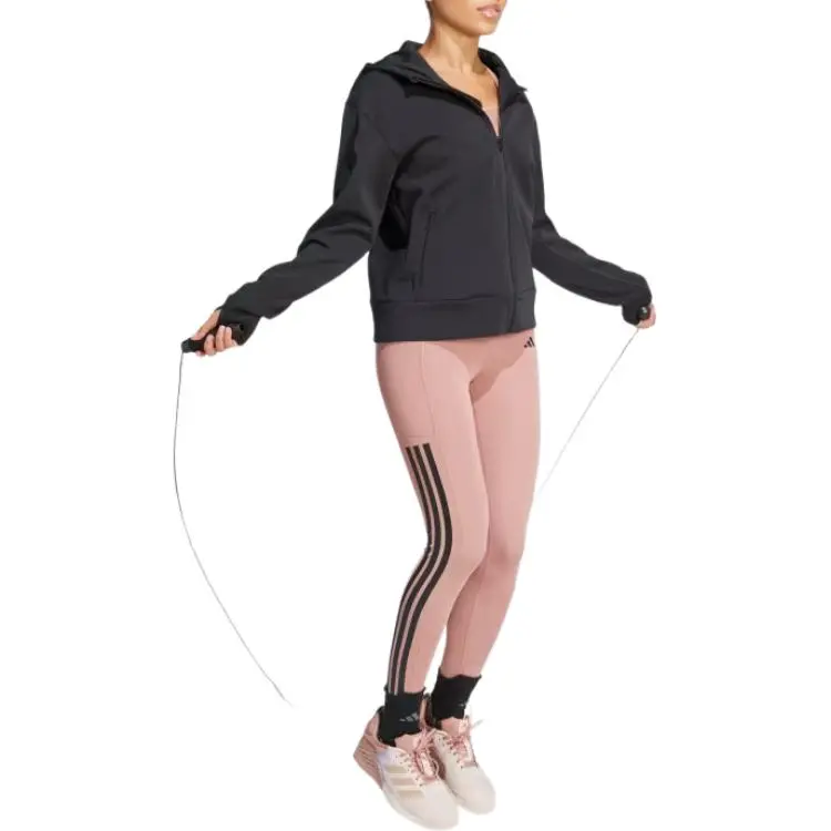 Adidas Women's Designed 4 Full Zip Hooded Sweatshirt Black-1