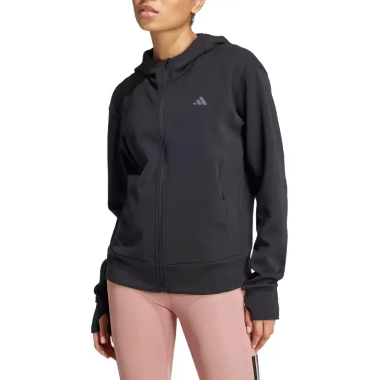 Adidas Women's Designed 4 Full Zip Hooded Sweatshirt Black-3