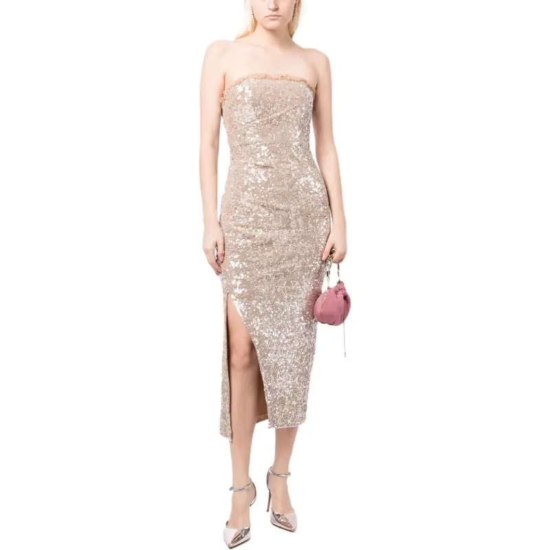 NEEDLE & THREAD Stellar Gloss Strapless Dress-1