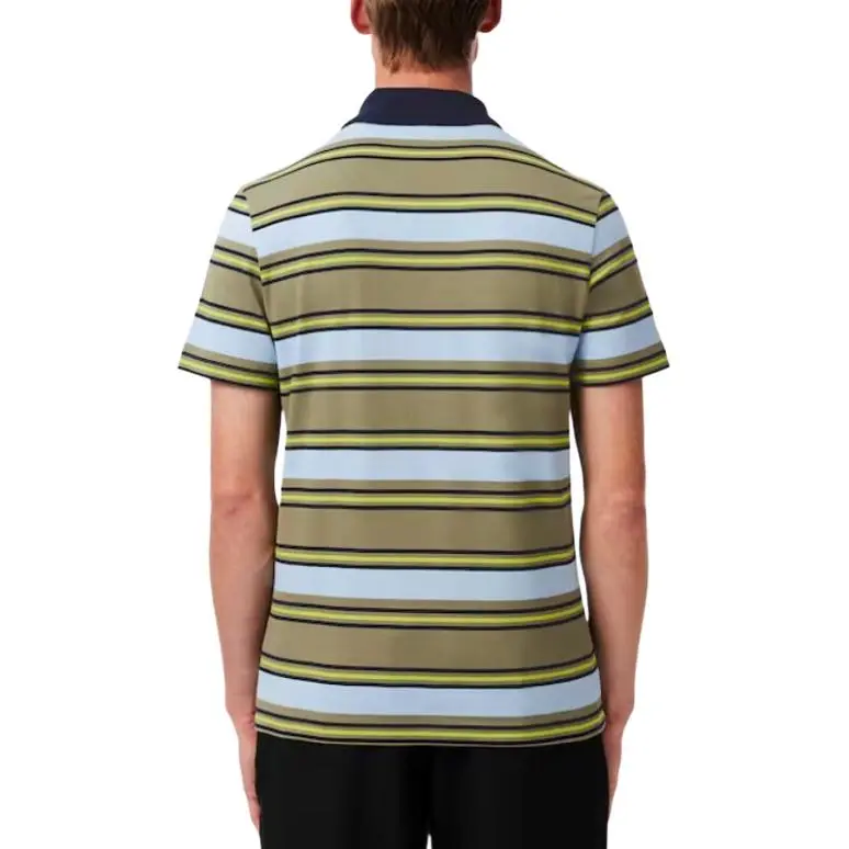 LACOSTE Striped Cotton Polo Shirt-4