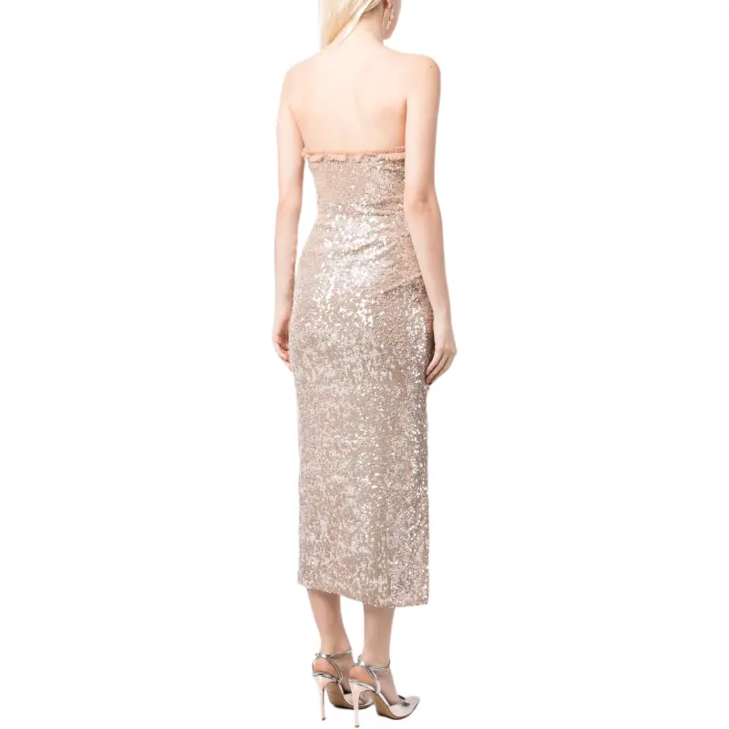 NEEDLE & THREAD Stellar Gloss Strapless Dress-4