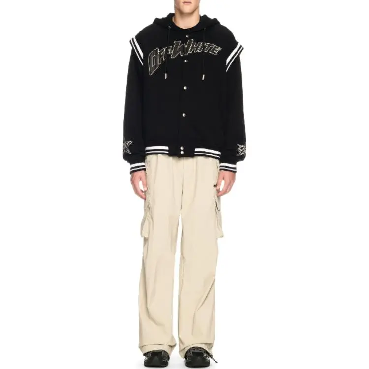 OFF WHITE Logo appliqué Bomber Jacket-1