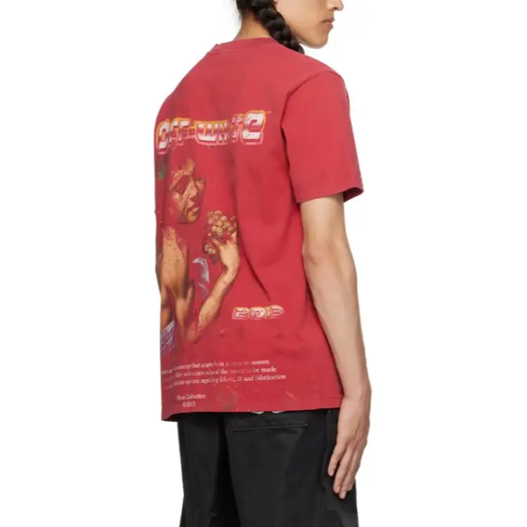 OFF WHITE T Shirts Men Red-4