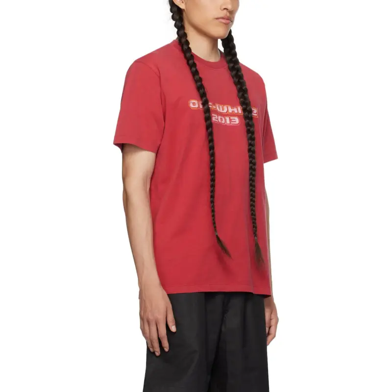 OFF WHITE T Shirts Men Red-3