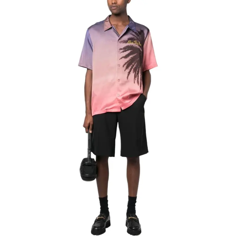 Blue Sky Inn Palm Tree Gradient Shirt-1
