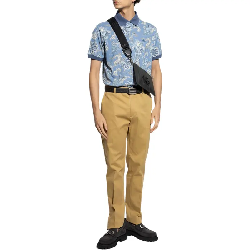 ETRO Graphic Printed Short Sleeved Polo Shirt-1