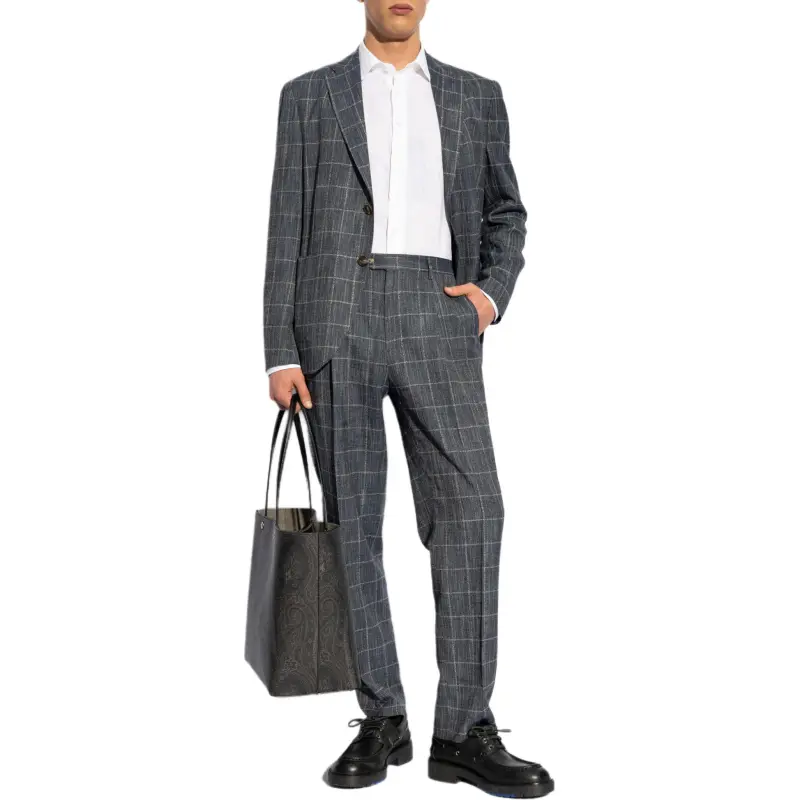 ETRO Single Breasted Checked Blazer-2