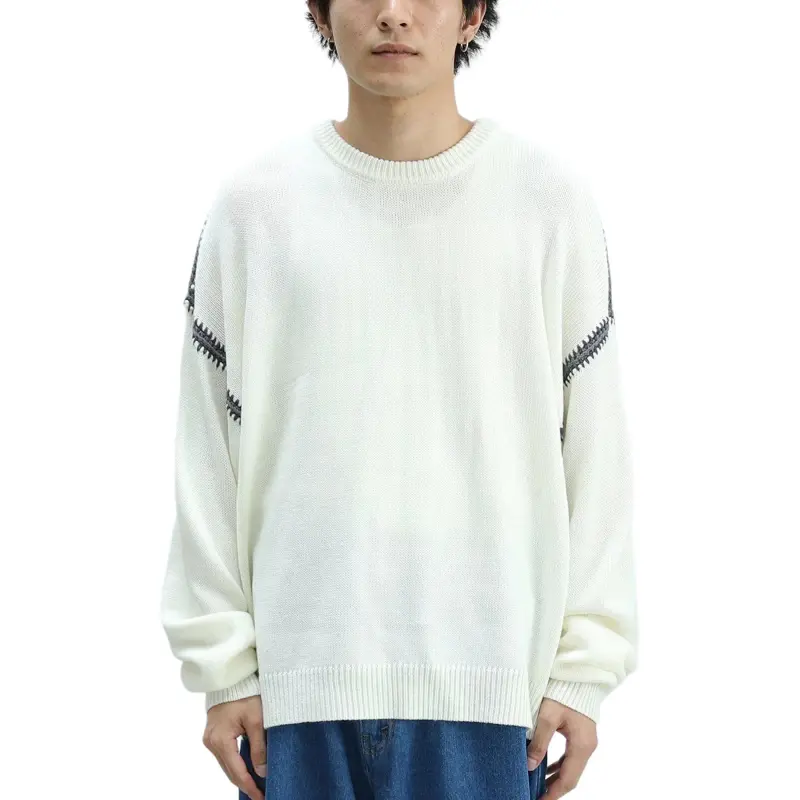 Beams Sweaters Men White-3