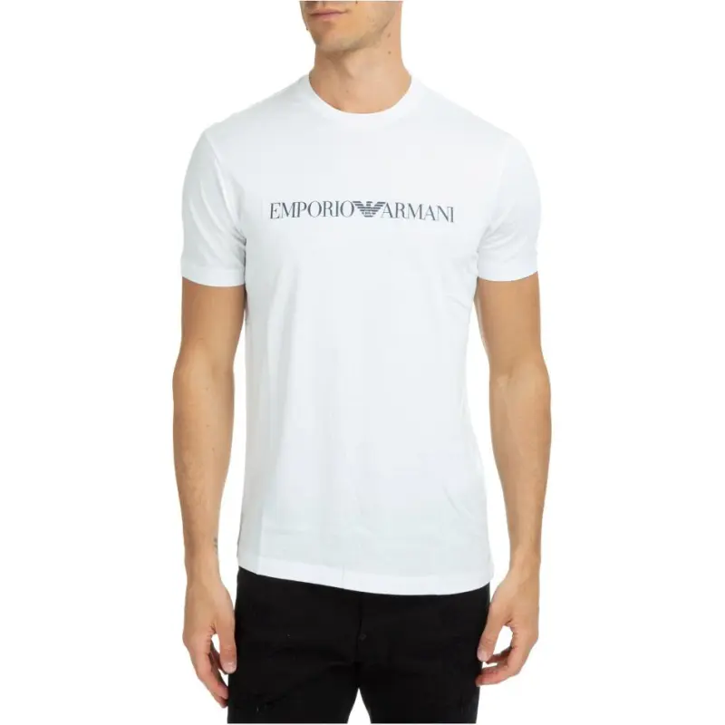 EMPORIO ARMANI Pima jersey T shirt With Logo Print-4
