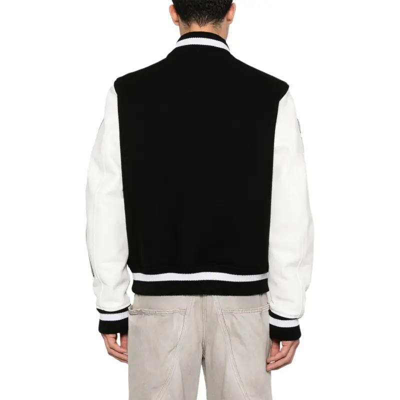 OFF WHITE Lea Applique Varsity Jacket-3
