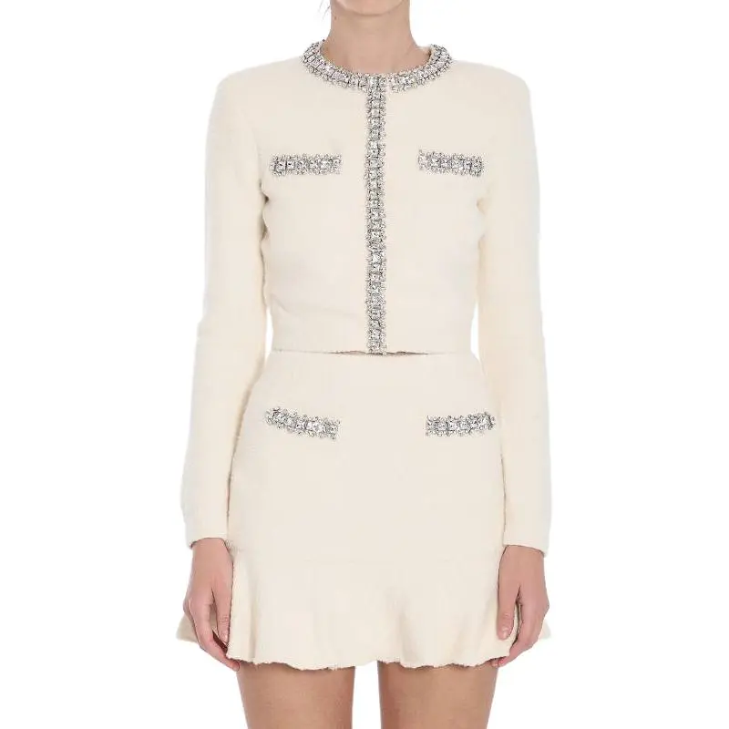 Self portrait Embellished Long Sleeved Cardigan-2