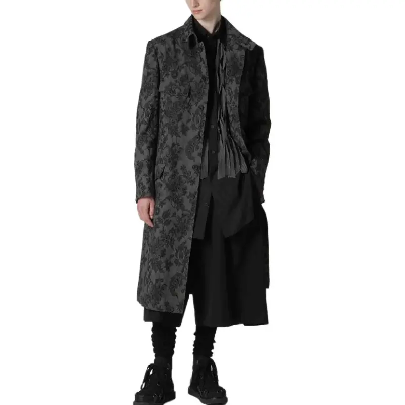 Yohji Yamamoto Coats Men's Dark Gray-2