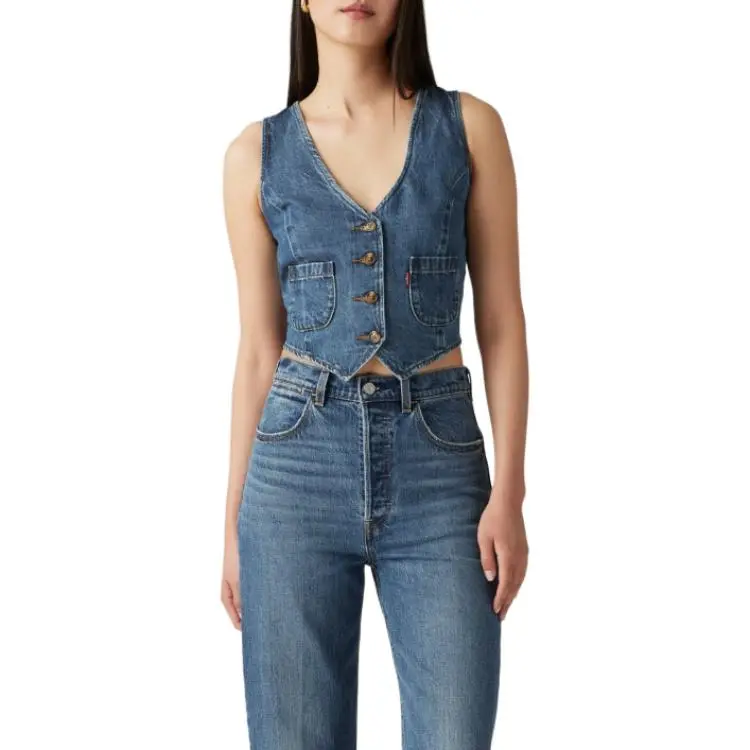 Levis Vests Women's Blue-2