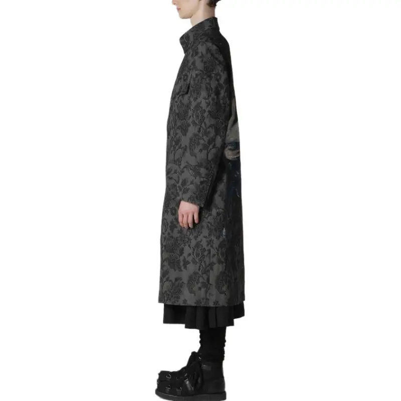 Yohji Yamamoto Coats Men's Dark Gray-3