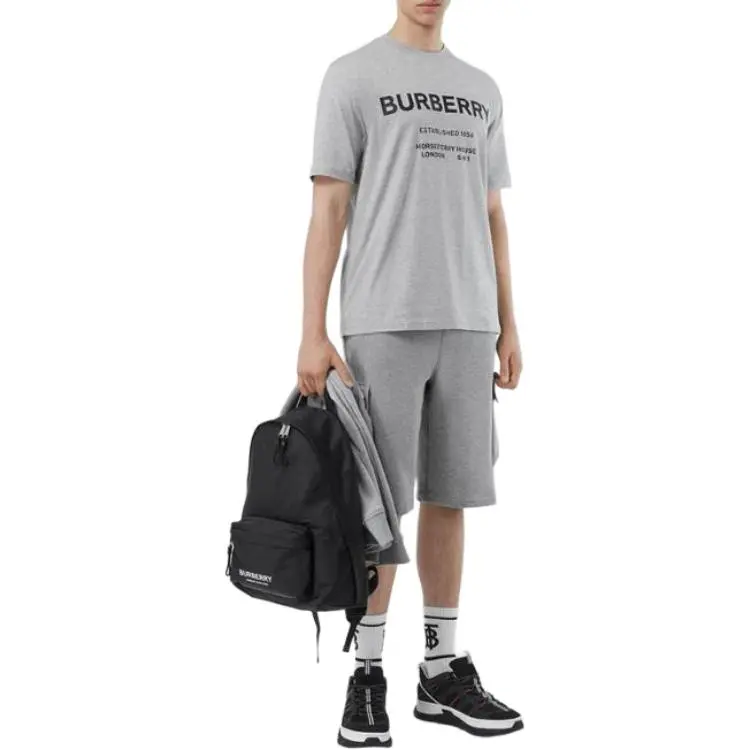 Burberry Horseferry T Shirt Men's Light Heather Gray-2