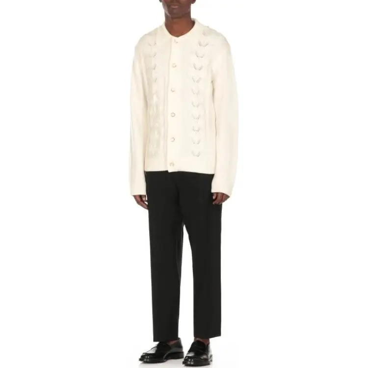 CASABLANCA Embellished Leaf Cardigan-3